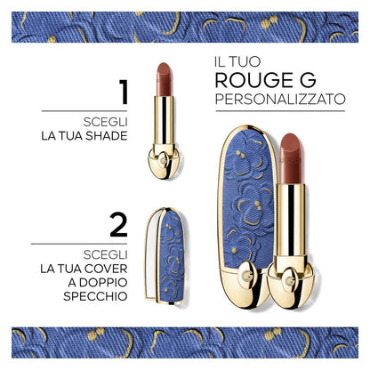 Guerlain Rouge G De Guerlain La Cover Con Doppio Specchio - COLLEZIONE BLOOMING DENIM