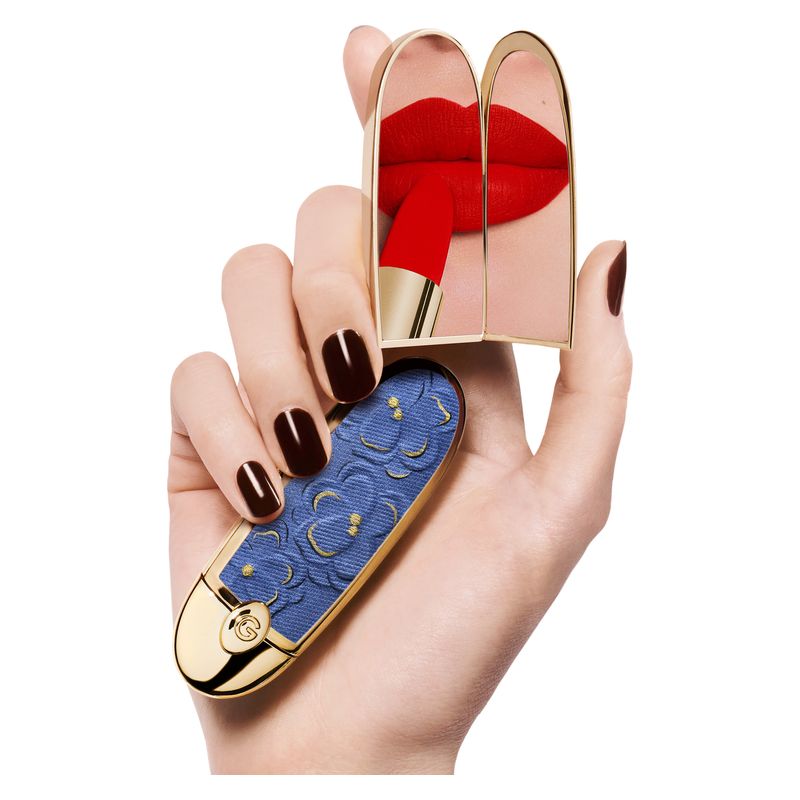 Guerlain Rouge G De Guerlain La Cover Con Doppio Specchio - COLLEZIONE BLOOMING DENIM