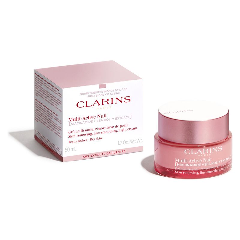 Clarins MULTI-ACTIVE NUIT CRÈME LISSANTE, RÉNOVATRICE DE PEAU - Multi-Active Crema Notte per Pelli Secche