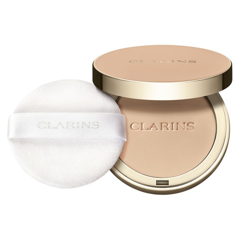 Clarins Ever Matte Compact Powder - Cipria Compatta Opacizzante Colorata, Arricchita Dall'estratto Di Latte Di Pesco
