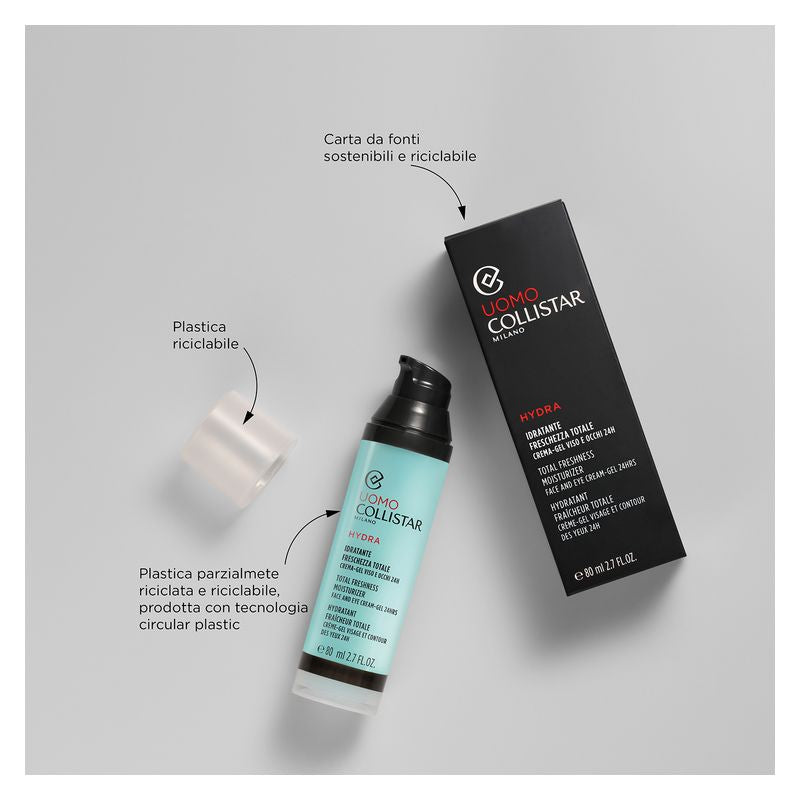 Collistar Uomo Hydra Idratante Freschezza Totale Crema-Gel Viso E Occhi 24H